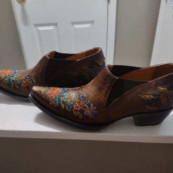 Old Gringo - floral embroidered ankle booties - NWOT - size 8 (but fits 8.5) - Picture 6 of 9